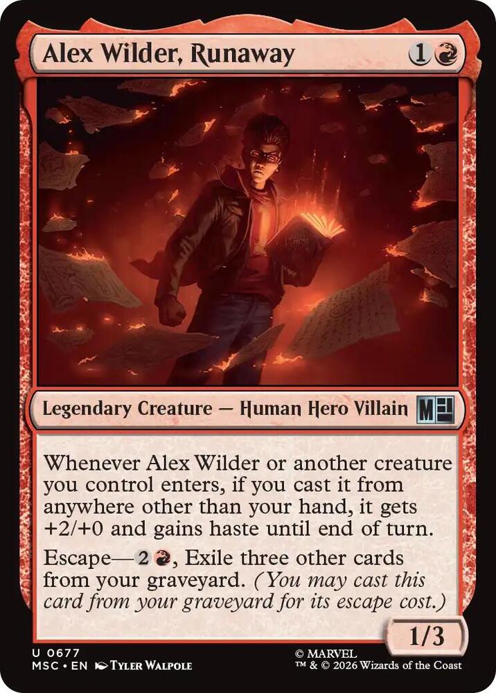 Alex Wilder, Runaway 677 (Commander: Marvel Super Heroes)  - Foil