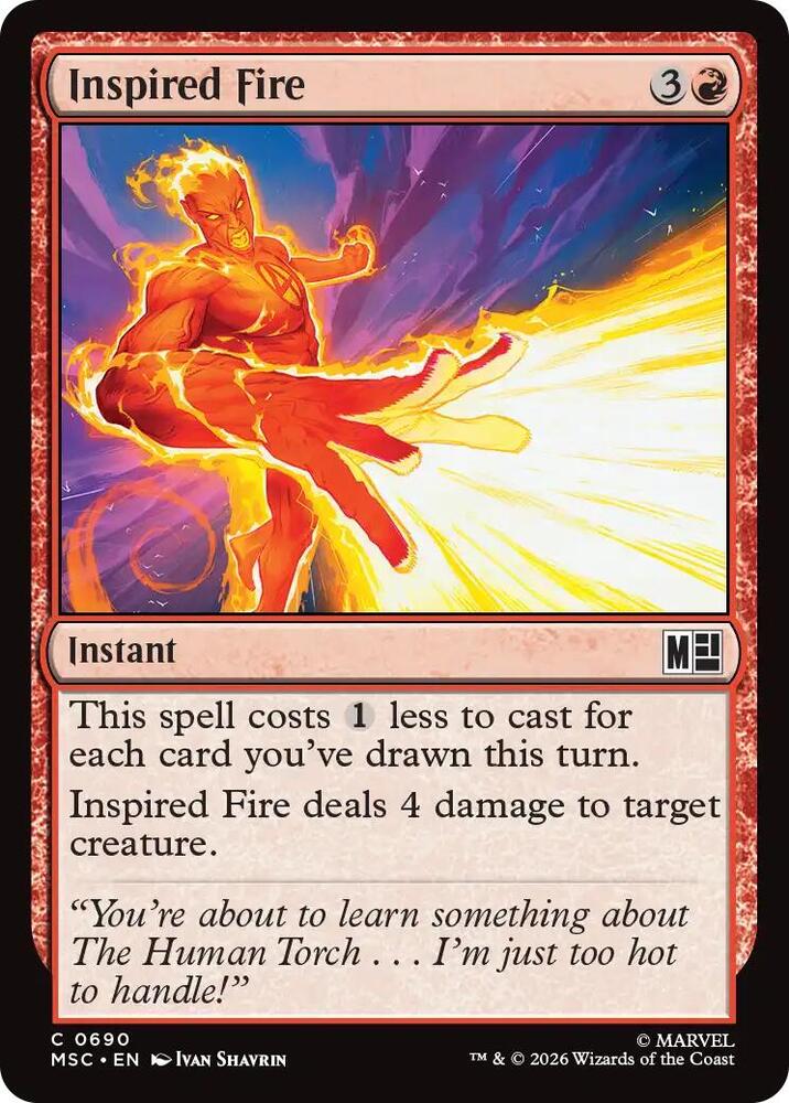 Inspired Fire 690 (Commander: Marvel Super Heroes)  - Foil