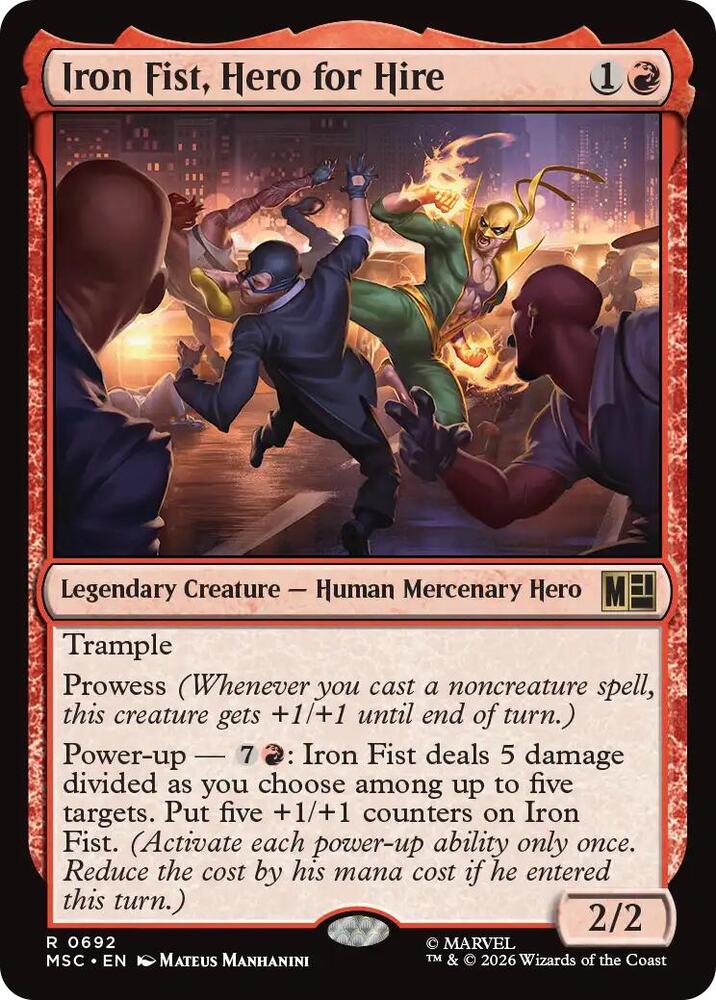 Iron Fist, Hero for Hire 692 (Commander: Marvel Super Heroes)  - Foil
