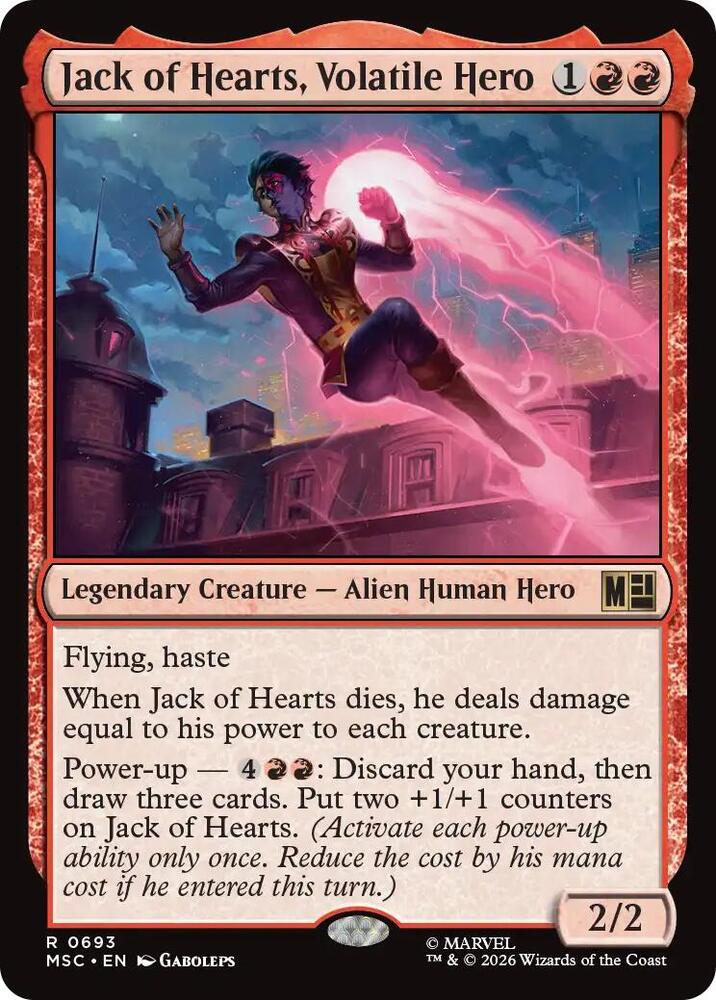 Jack of Hearts, Volatile Hero 693 (Commander: Marvel Super Heroes)  - Foil