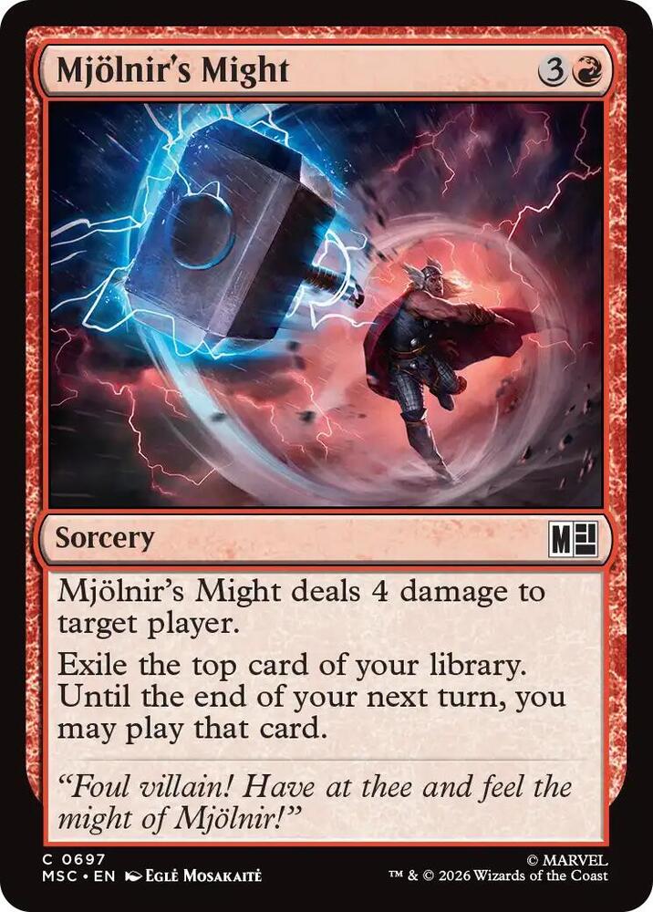 Mjollnir's Might 697 (Commander: Marvel Super Heroes)  - Foil