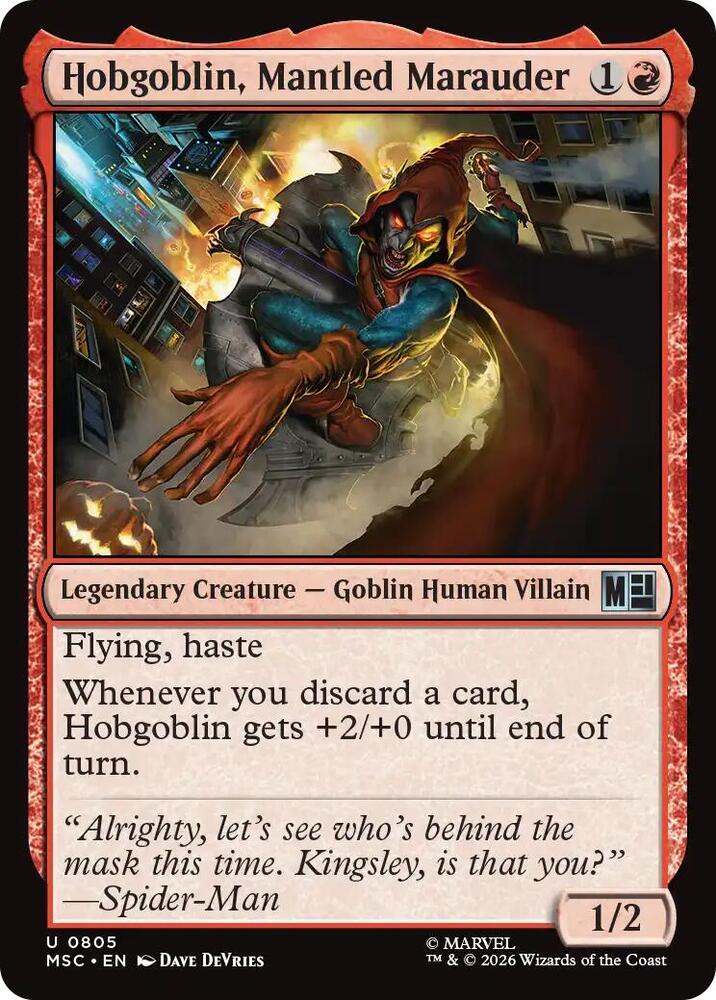 Hobgoblin, Mantled Marauder 805 (Commander: Marvel Super Heroes)  - Foil