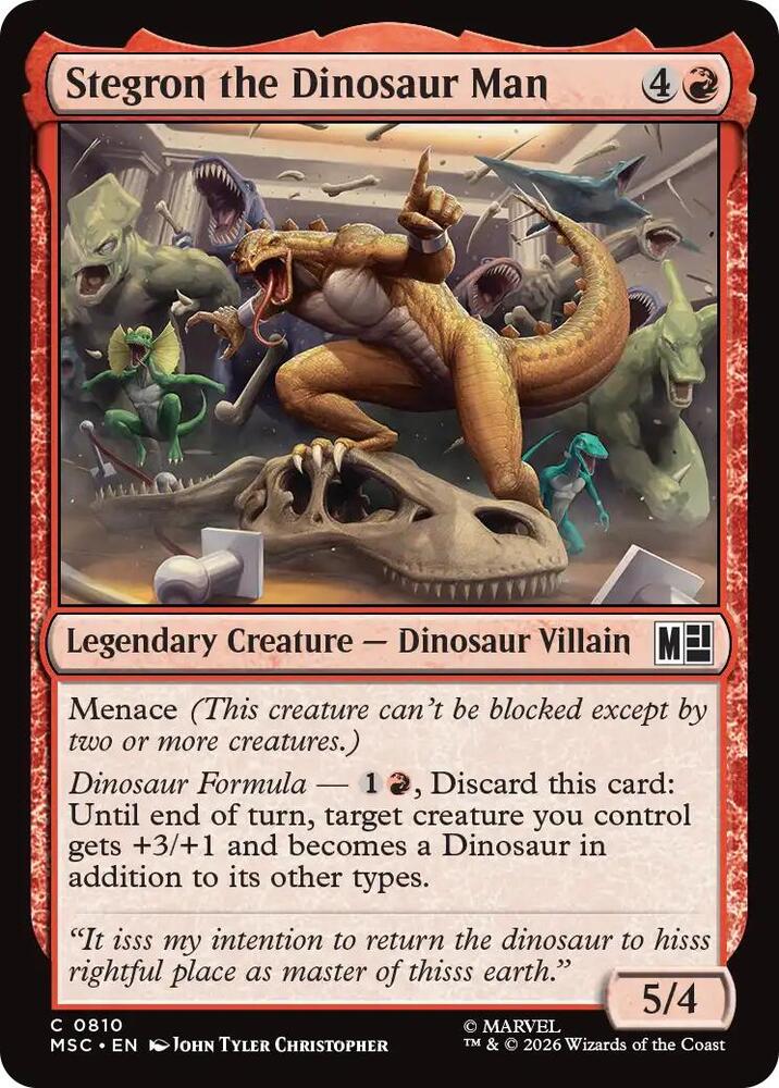 Stegron the Dinosaur Man 810 (Commander: Marvel Super Heroes)  - Foil