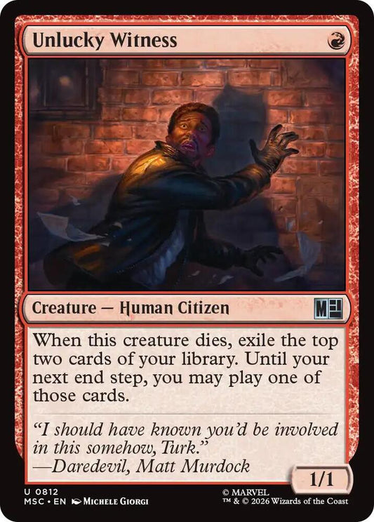 Unlucky Witness 812 (Commander: Marvel Super Heroes)  - Foil