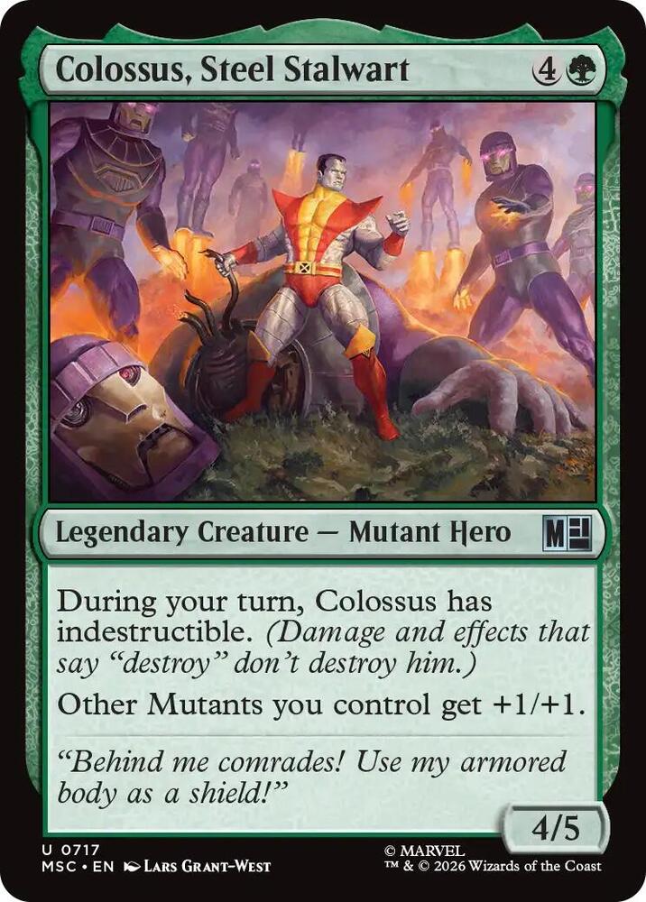 Colossus, Steel Stalwart 717 (Commander: Marvel Super Heroes)  - Foil