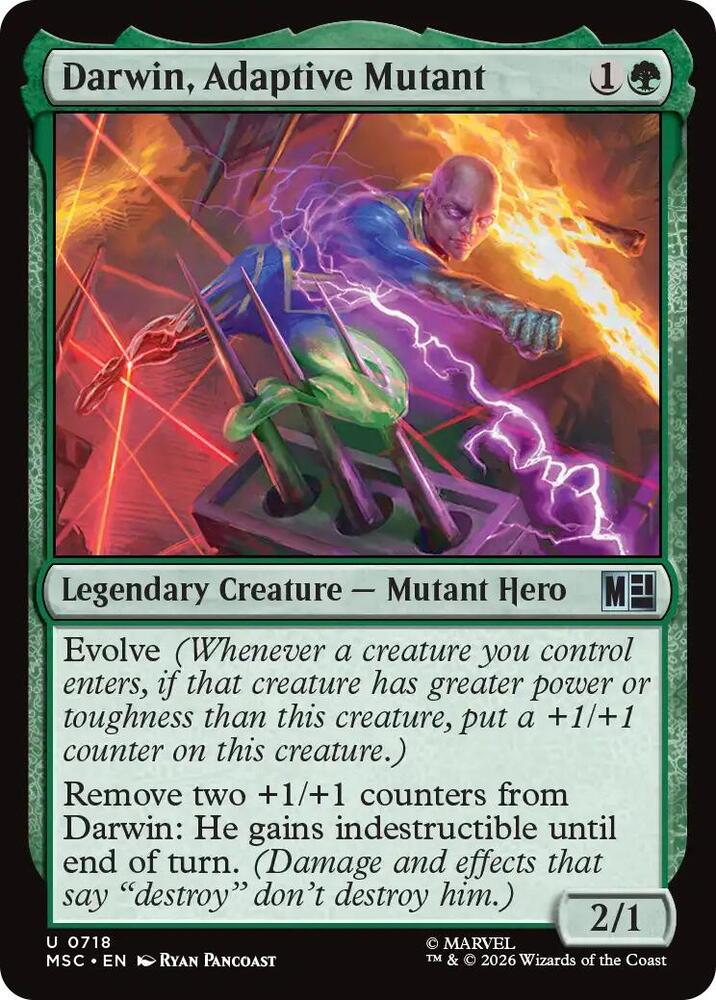 Darwin, Adaptive Mutant 718 (Commander: Marvel Super Heroes)  - Foil