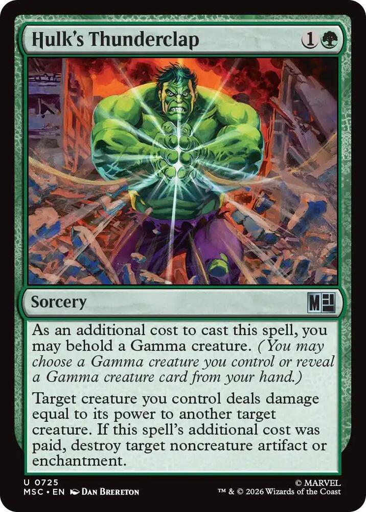 Hulk's Thunderclap 725 (Commander: Marvel Super Heroes)  - Foil