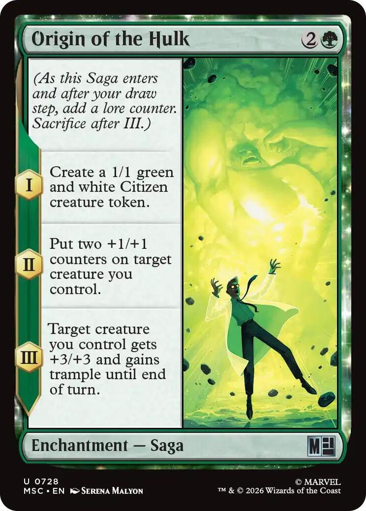 Origin of the Hulk 728 (Commander: Marvel Super Heroes)  - Foil