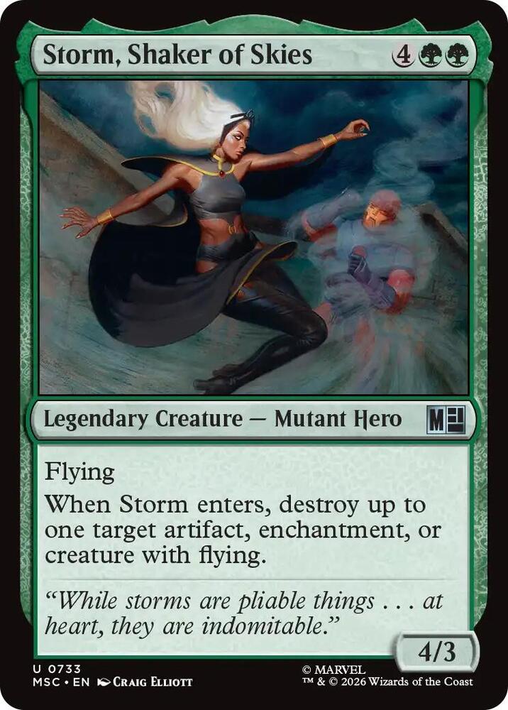 Storm, Shaker of Skies 733 (Commander: Marvel Super Heroes)  - Foil