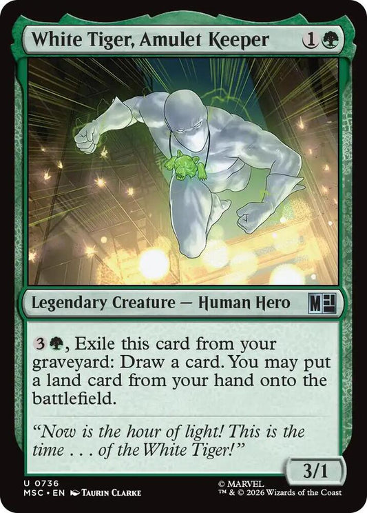 White Tiger, Amulet Keeper 736 (Commander: Marvel Super Heroes)  - Foil