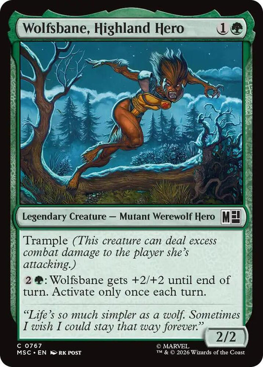 Wolfsbane, Highland Hero 767 (Commander: Marvel Super Heroes)  - Foil