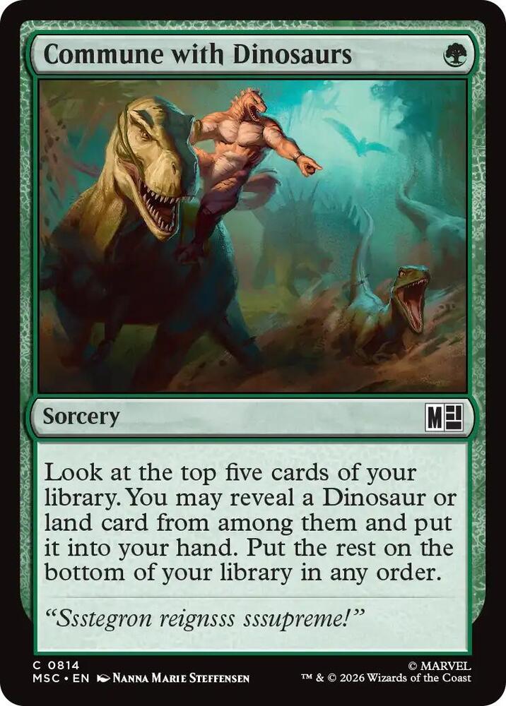 Commune with Dinosaurs 814 (Commander: Marvel Super Heroes)  - Foil