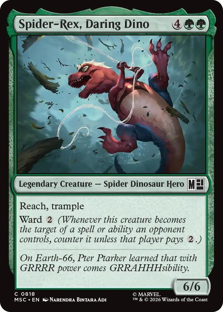 Spider-Rex, Daring Dino 818 (Commander: Marvel Super Heroes)  - Foil