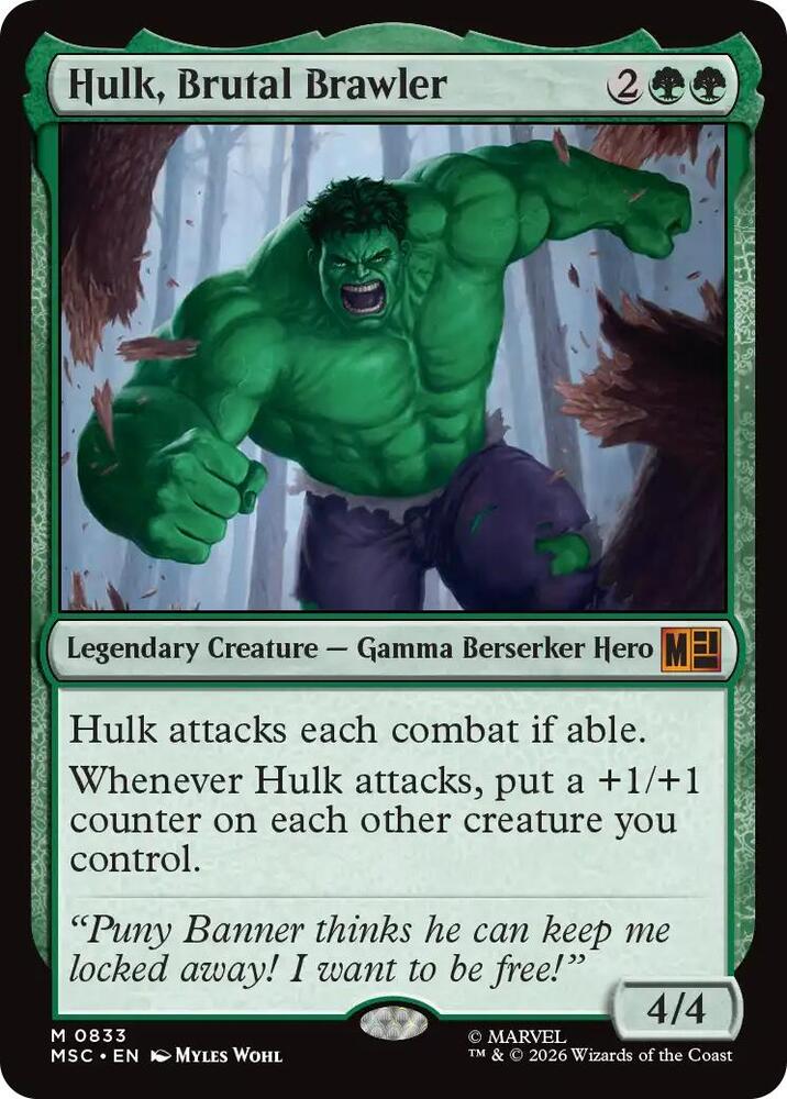 Hulk Brutal Brawler 833 (Commander: Marvel Super Heroes) 