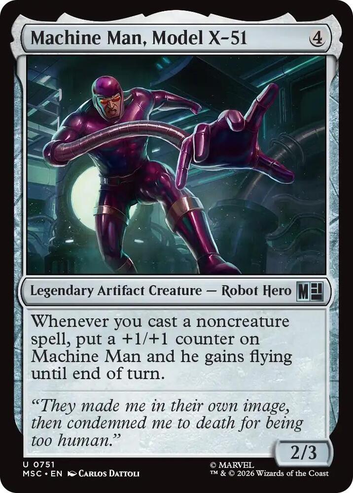 Machine Man, Model X-51 751 (Commander: Marvel Super Heroes)  - Foil