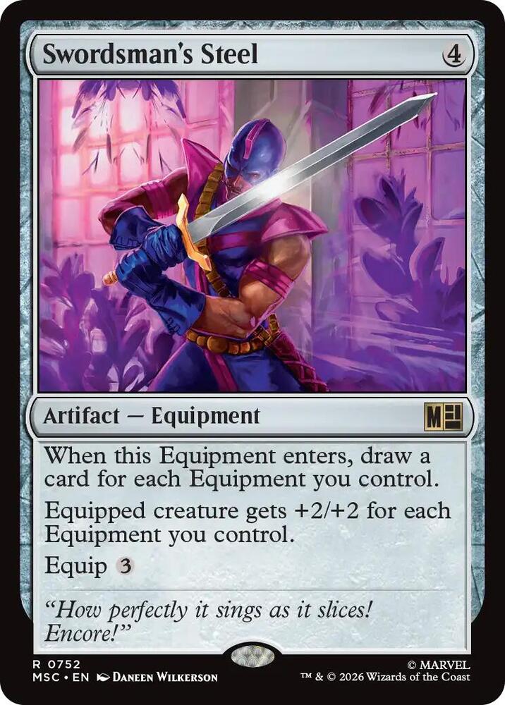 Swordsman's Steel 752 (Commander: Marvel Super Heroes)  - Foil