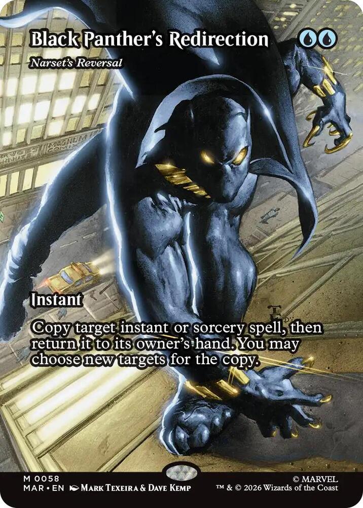 Black Panther's Redirection // Narset's Reversal 58 (Marvel Universe Eternal-Legal)  - Borderless Foil
