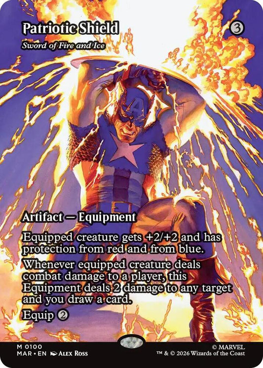Patriotic Shield // Sword of Fire and Ice 100 (Marvel Universe Eternal-Legal)  - Borderless