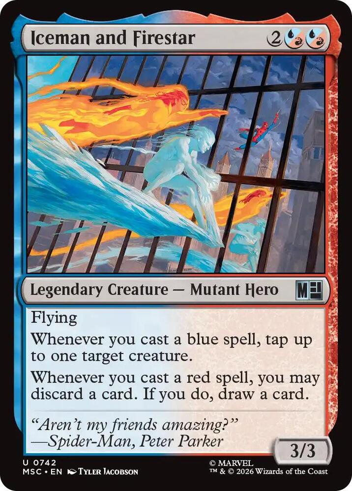 Iceman and Firestar 742 (Commander: Marvel Super Heroes)  - Foil