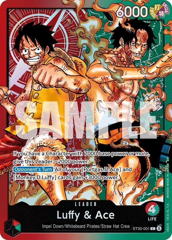 Luffy and Ace ST30-001 (Starter Deck EX: Luffy & Ace)  - Foil
