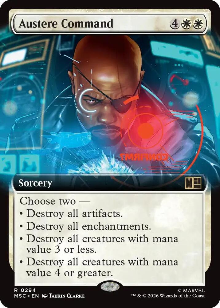 Austere Command Extended Art 294 (Commander: Marvel Super Heroes)  - Extended Art