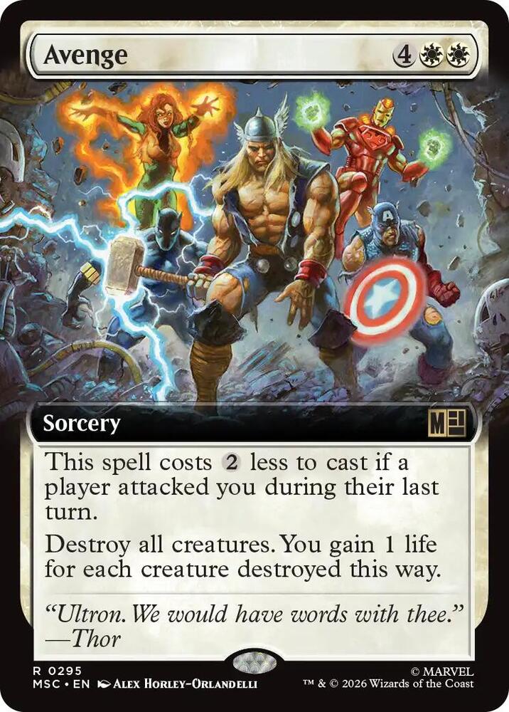Avenge Extended Art 295 (Commander: Marvel Super Heroes)  - Extended Art
