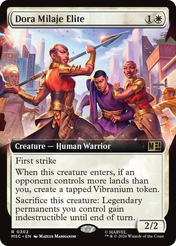 Dora Milaje Elite Extended Art 302 (Commander: Marvel Super Heroes)  - Extended Art