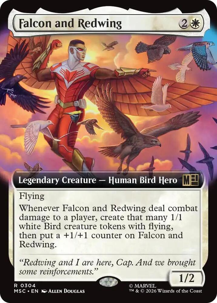 Falcon and Redwing 304 (Commander: Marvel Super Heroes)  - Extended Art