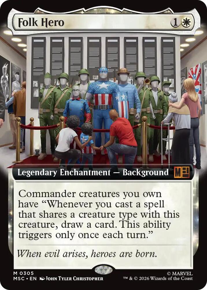 Folk Hero Extended Art 305 (Commander: Marvel Super Heroes)  - Extended Art
