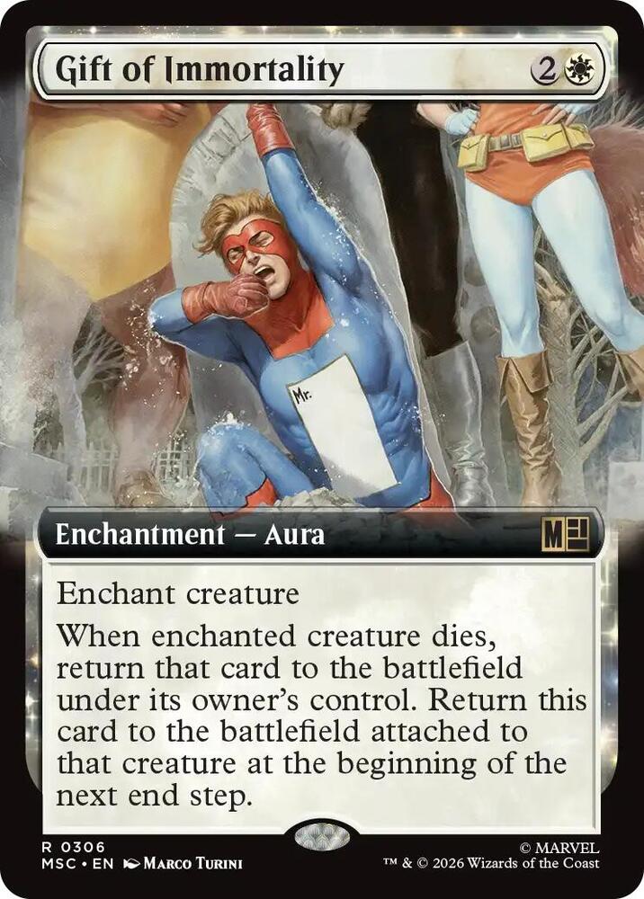 Gift of Immortality Extended Art 306 (Commander: Marvel Super Heroes)  - Extended Art