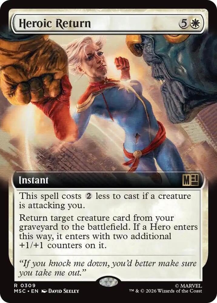 Heroic Return Extended Art 309 (Commander: Marvel Super Heroes)  - Extended Art