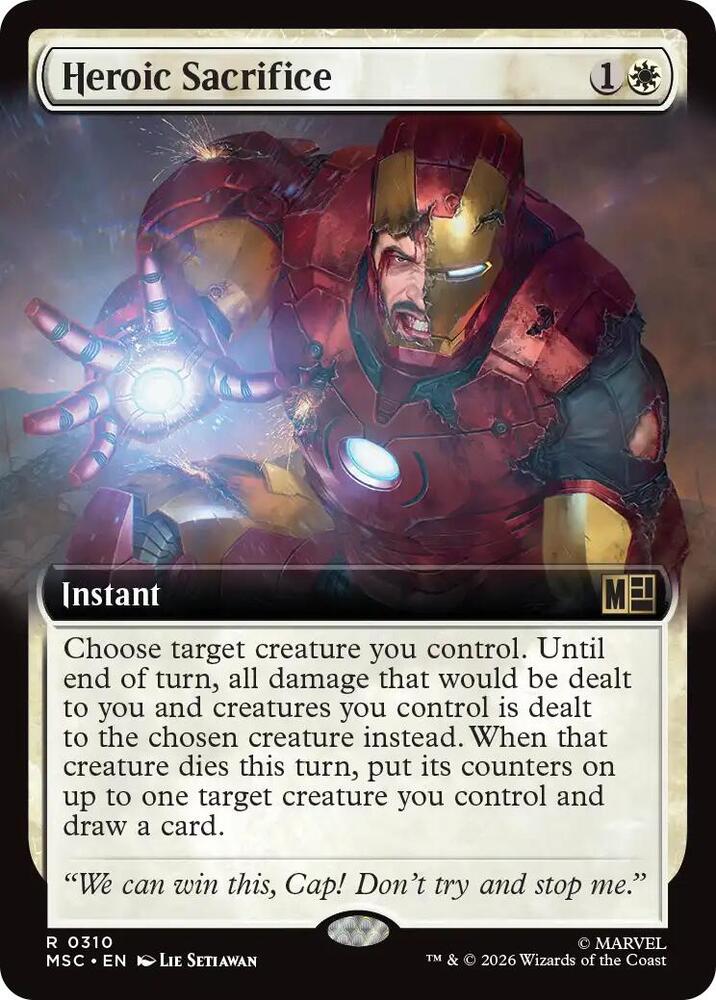 Heroic Sacrifice Extended Art 310 (Commander: Marvel Super Heroes)  - Extended Art