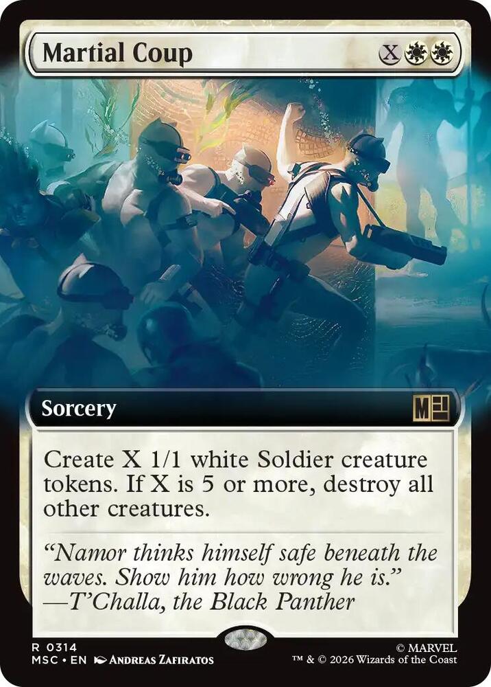 Martial Coup Extended Art 314 (Commander: Marvel Super Heroes)  - Extended Art