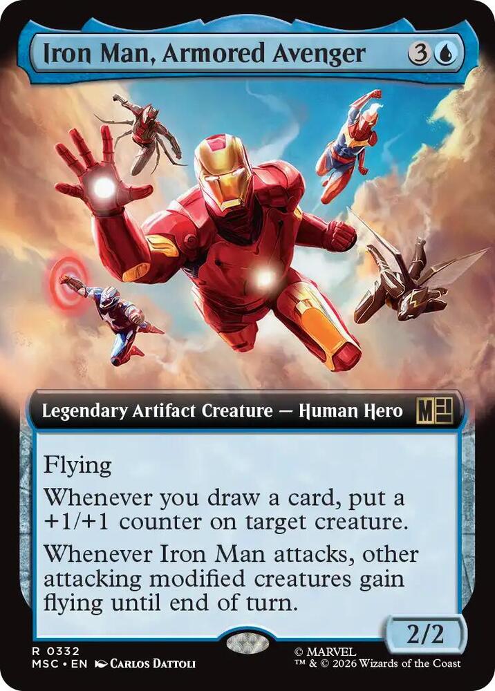Iron Man Armored Avenger Extended Art 332 (Commander: Marvel Super Heroes)  - Extended Art