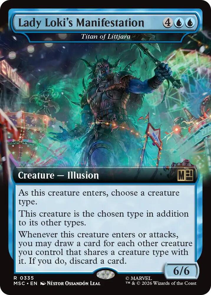Lady Lokis Manifestation Titan of Littjara Extended Art 335 (Commander: Marvel Super Heroes)  - Extended Art