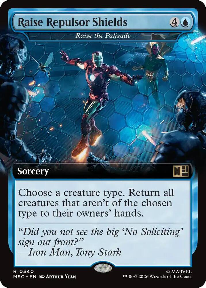 Raise Repulsor Shields Raise the Palisade Extended Art 340 (Commander: Marvel Super Heroes)  - Extended Art