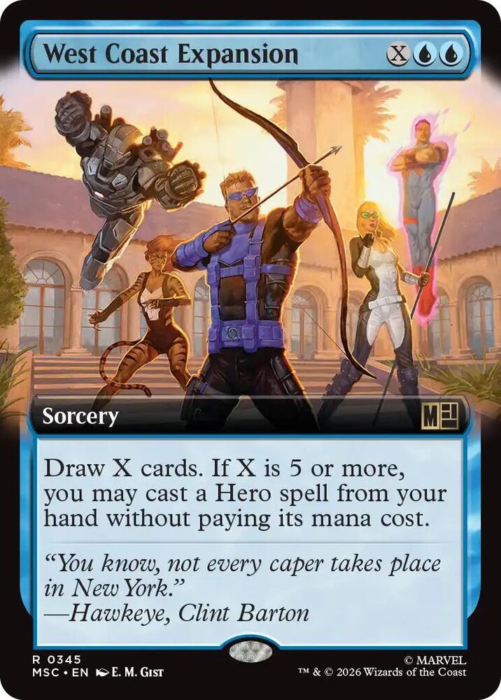 West Coast Expansion Extended Art 345 (Commander: Marvel Super Heroes)  - Extended Art