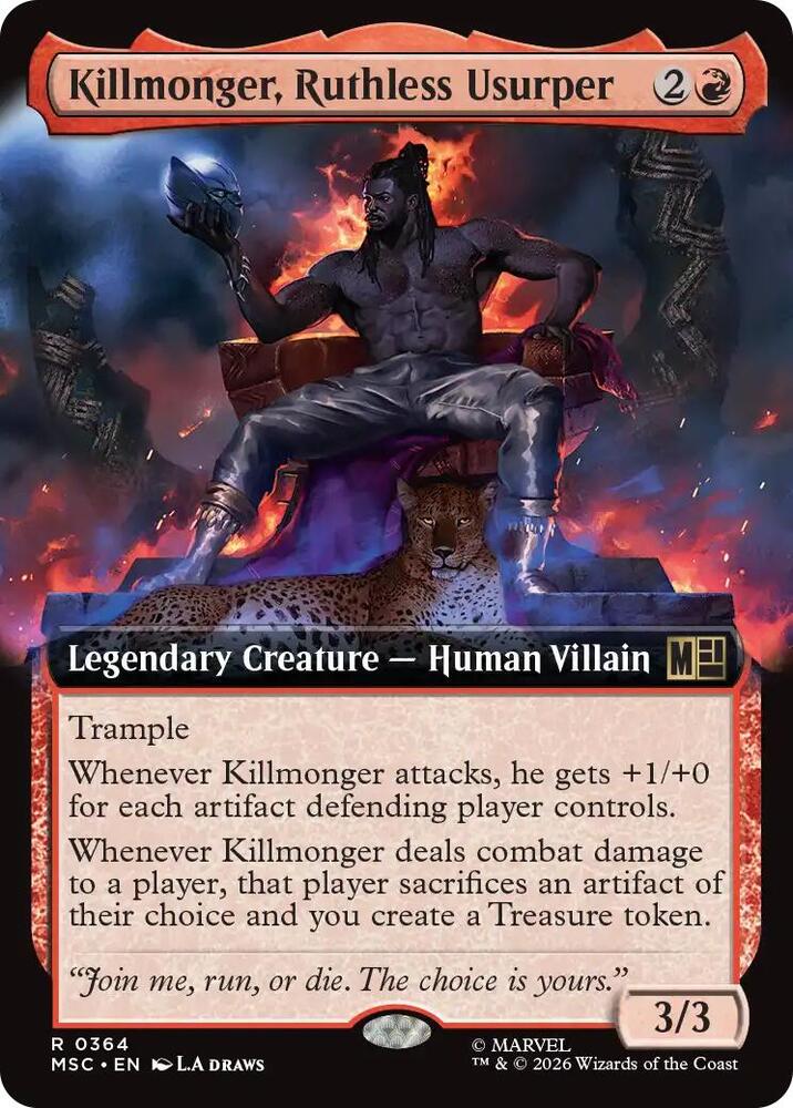 Killmonger Ruthless Usurper Extended Art 364 (Commander: Marvel Super Heroes)  - Extended Art