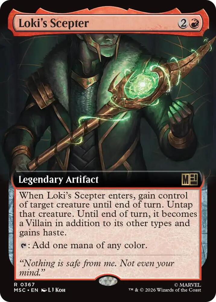 Lokis Scepter Extended Art 367 (Commander: Marvel Super Heroes)  - Extended Art