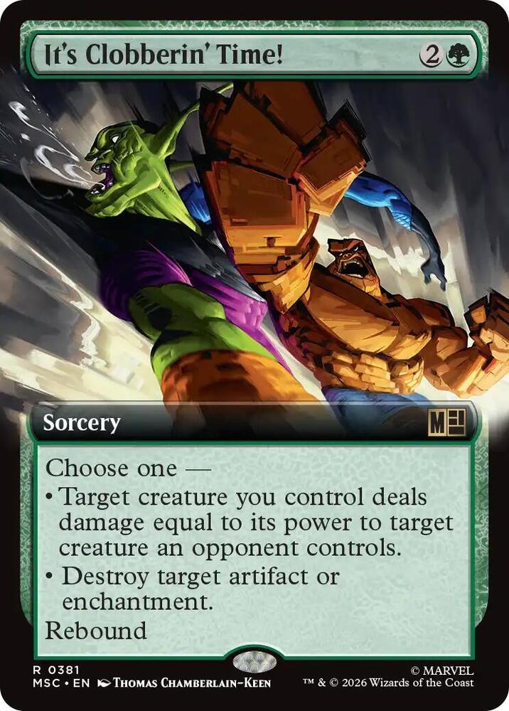 Its Clobberin Time Extended Art 381 (Commander: Marvel Super Heroes)  - Extended Art