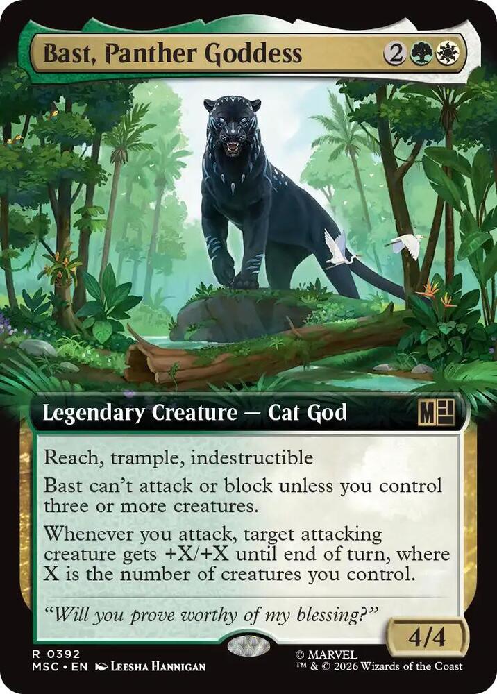 Bast Panther Goddess Extended Art 392 (Commander: Marvel Super Heroes)  - Extended Art 