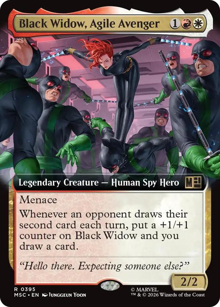 Black Widow Agile Avenger Extended Art 395 (Commander: Marvel Super Heroes)  - Extended Art
