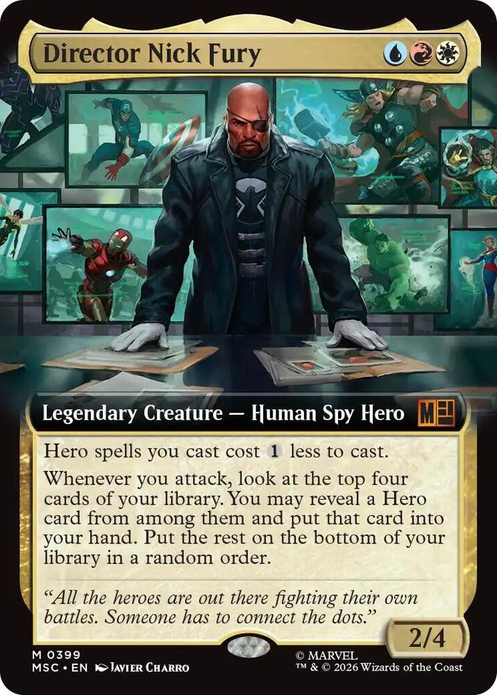 Director Nick Fury Extended Art 399 (Commander: Marvel Super Heroes)  - Extended Art