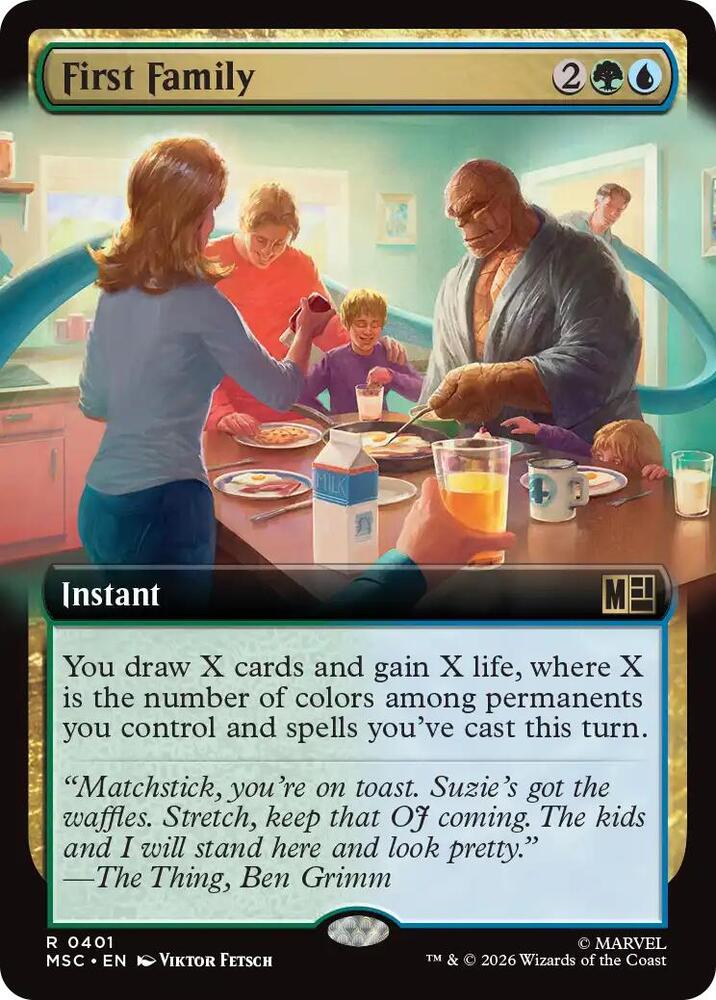 First Family Extended Art 401 (Commander: Marvel Super Heroes)  - Extended Art