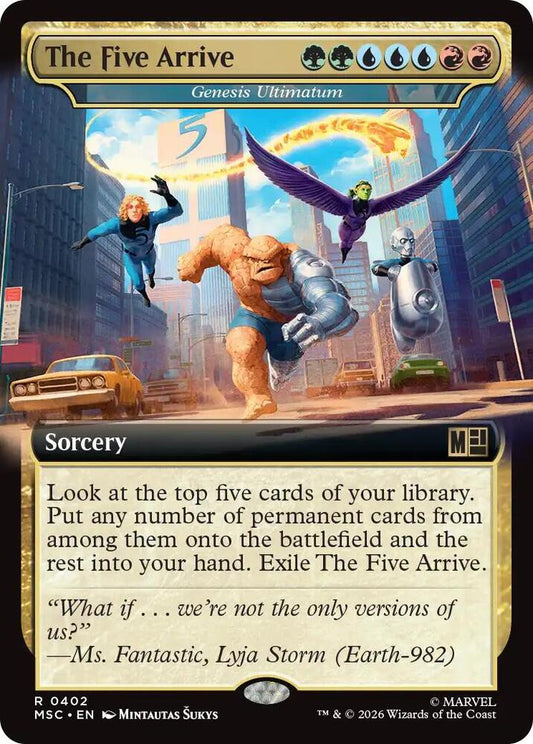 The Five Arrive Genesis Ultimatum Extended Art 402 (Commander: Marvel Super Heroes)  - Extended Art