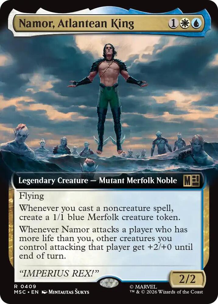 Namor Atlantean King Extended Art 409 (Commander: Marvel Super Heroes)  - Extended Art
