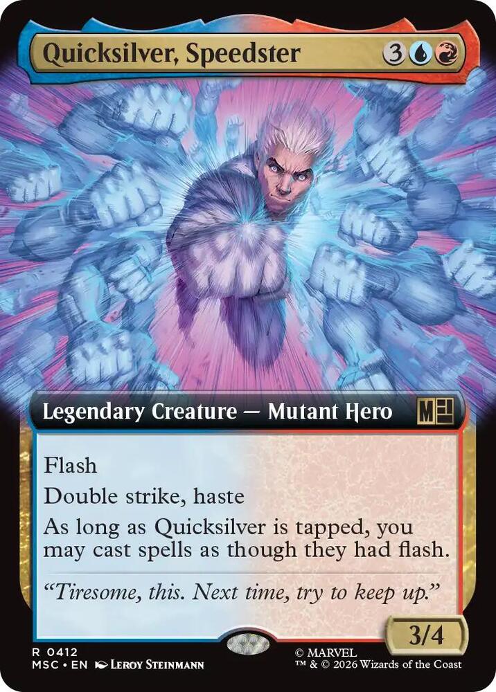 Quicksilver Speedster Extended Art 412 (Commander: Marvel Super Heroes)  - Extended Art