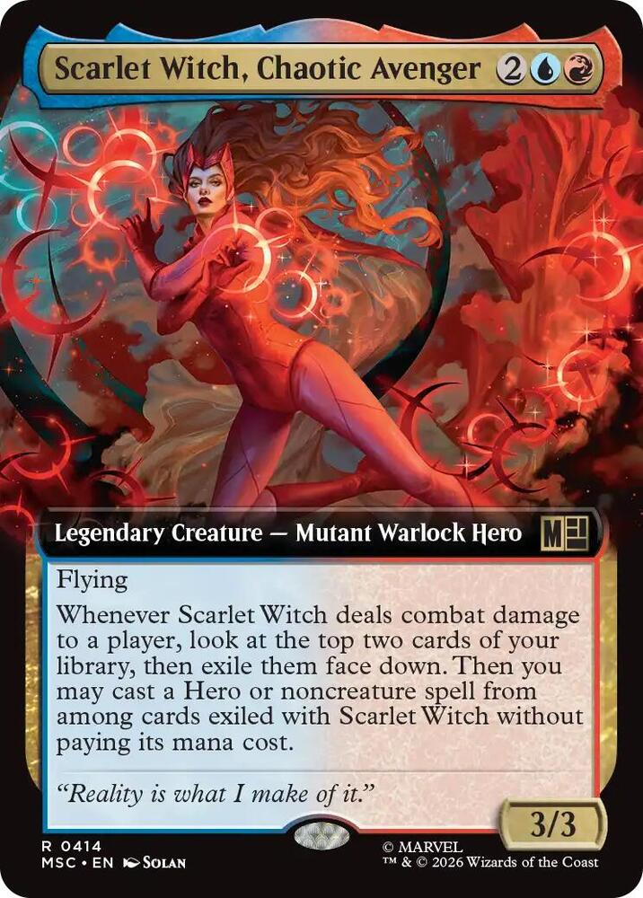 Scarlet Witch Chaotic Avenger Extended Art 414 (Commander: Marvel Super Heroes)  - Extended Art