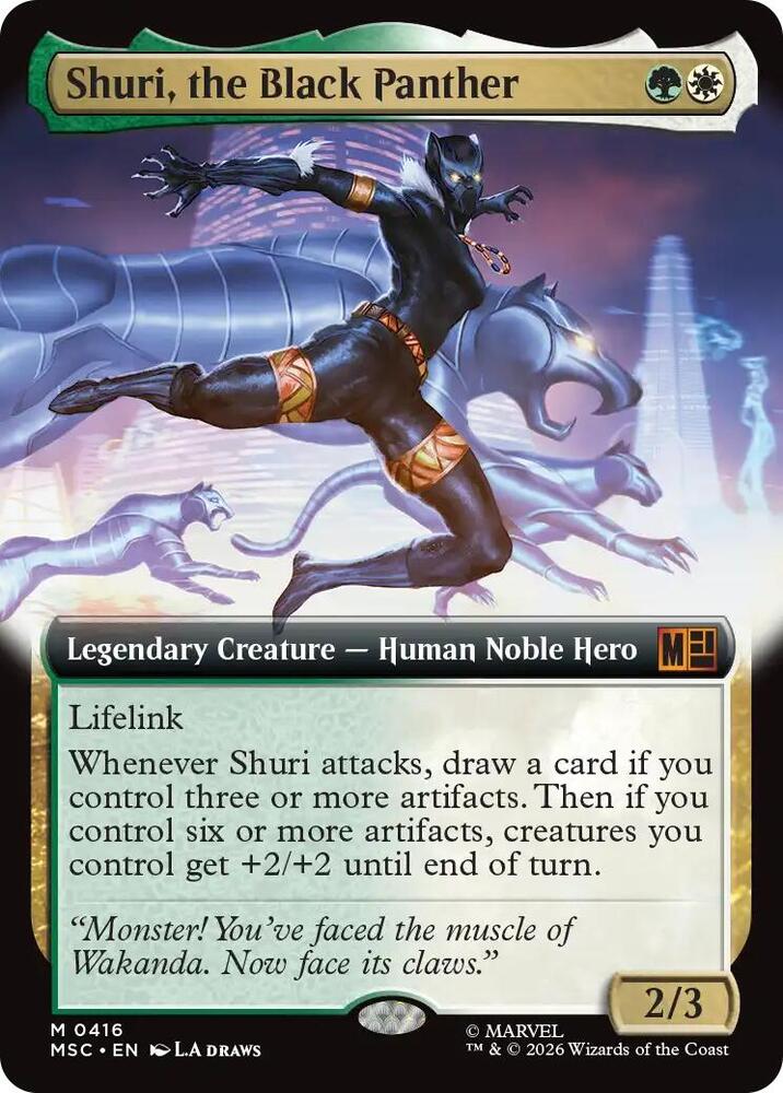 Shuri the Black Panther Extended Art 416 (Commander: Marvel Super Heroes)  - Extended Art
