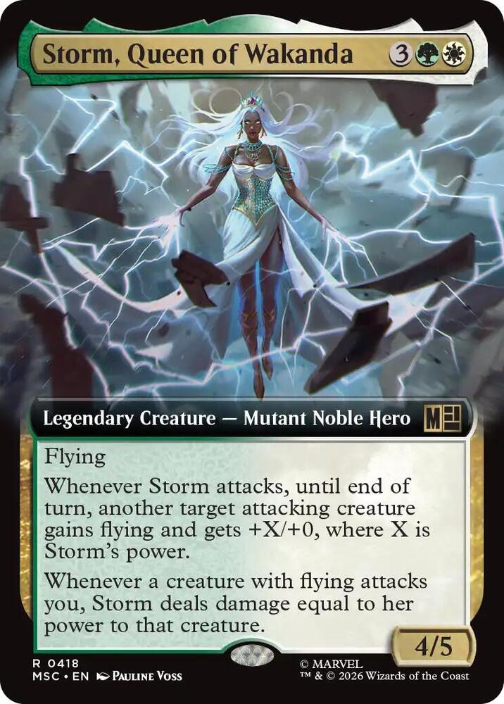 Storm Queen of Wakanda Extended Art 418 (Commander: Marvel Super Heroes)  - Extended Art